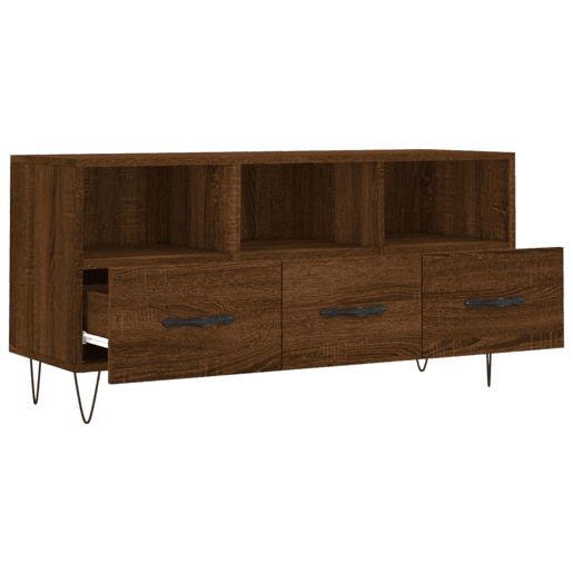 Móvel de TV - Modulo de TV - Armário de TV 102x36x50 cm derivados de madeira carvalho castanho