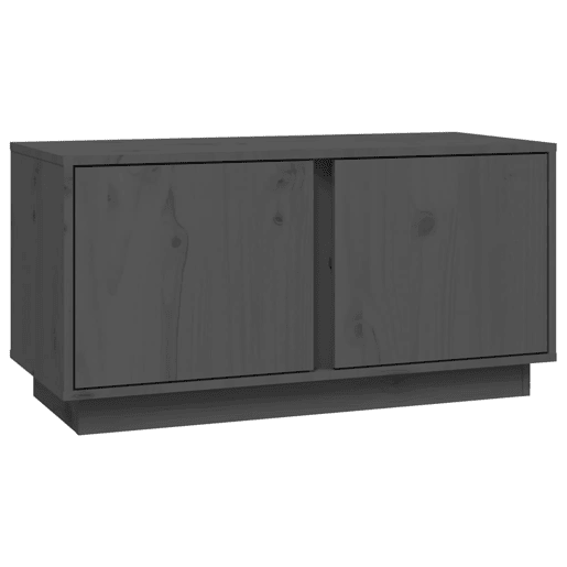 Móvel de TV - Modulo de TV - Armário de TV 80x35x40,5 cm madeira de pinho maciça cinzento
