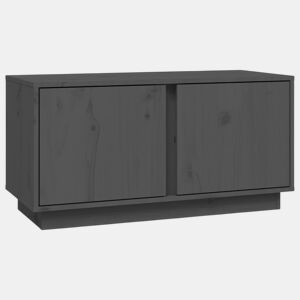 Móvel de TV - Modulo de TV - Armário de TV 80x35x40,5 cm madeira de pinho maciça cinzento