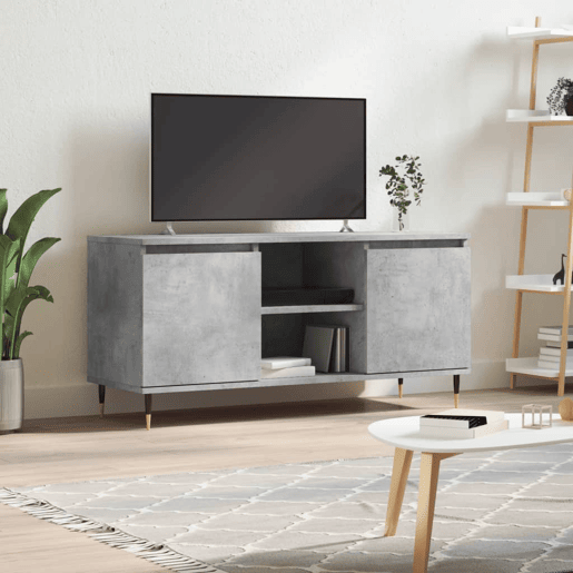 Móvel de TV - Modulo de TV - Armário de TV 104x35x50 cm derivados de madeira cinzento cimento