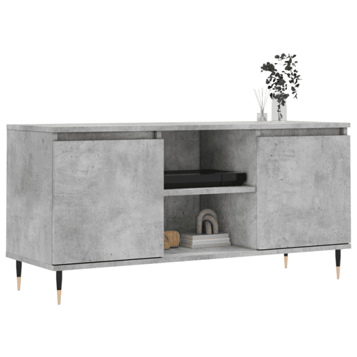 Móvel de TV - Modulo de TV - Armário de TV 104x35x50 cm derivados de madeira cinzento cimento