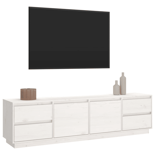 Móvel de TV - Modulo de TV - Armário de TV 176x37x47,5 cm madeira de pinho maciça branco