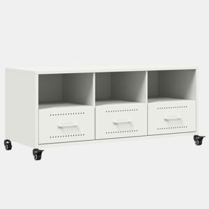 Móvel de TV - Modulo de TV - Armário de TV 100,5x39x43,5 cm aço branco