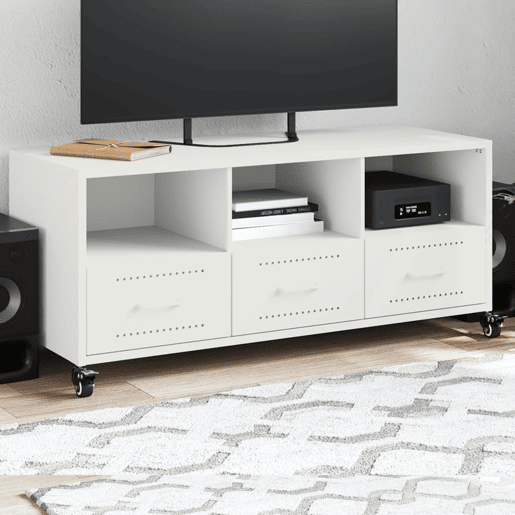 Móvel de TV - Modulo de TV - Armário de TV 100,5x39x43,5 cm aço branco