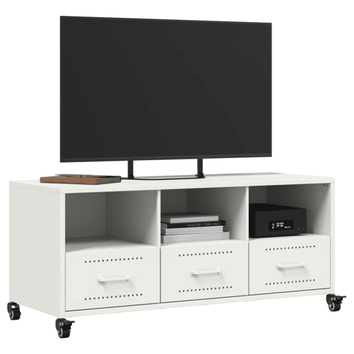 Móvel de TV - Modulo de TV - Armário de TV 100,5x39x43,5 cm aço branco