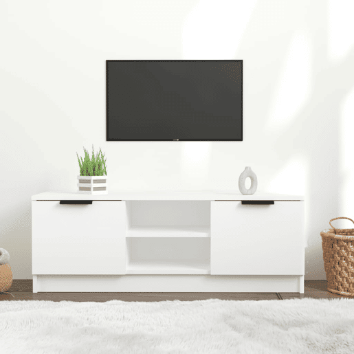 Móvel para TV - Móvel de TV - Armário de TV 102x35x36,5 cm madeira processada branco