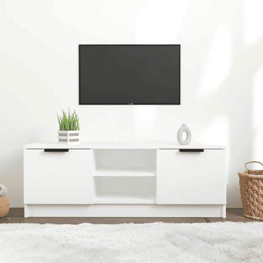 Móvel para TV - Móvel de TV - Armário de TV 102x35x36,5 cm madeira processada branco
