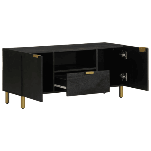 Móvel de TV - Modulo de TV - Armário de TV 105x33x46 cm derivados de madeira preto Móvel de TV - Modulo de TV - Armário de TV 105x33x46 cm derivados de madeira preto