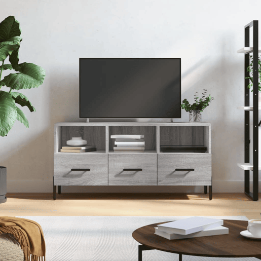 Móvel de TV - Modulo de TV - Armário de TV 102x36x50 cm derivados de madeira cinzento sonoma