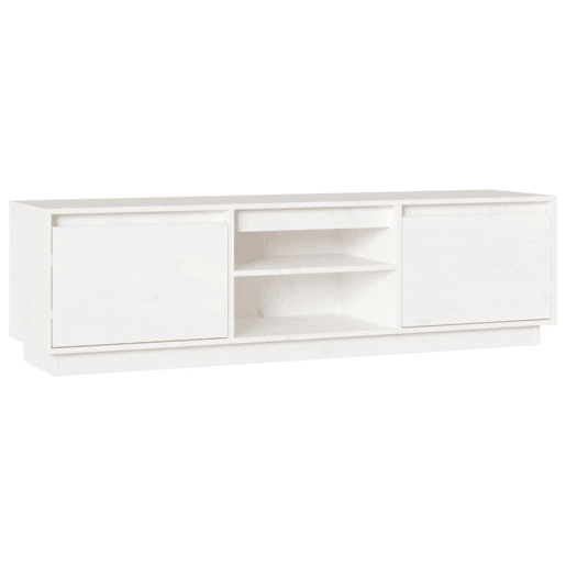 Móvel de TV - Modulo de TV - Armário de TV 140x35x40 cm madeira de pinho maciça branco
