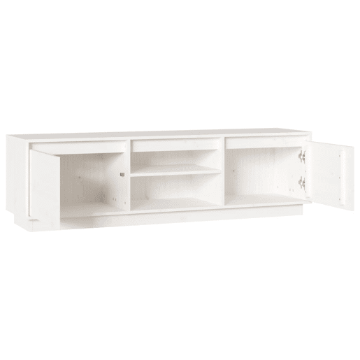 Móvel de TV - Modulo de TV - Armário de TV 140x35x40 cm madeira de pinho maciça branco