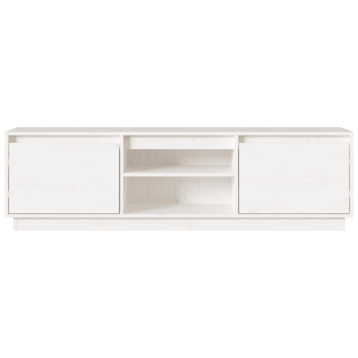 Móvel de TV - Modulo de TV - Armário de TV 140x35x40 cm madeira de pinho maciça branco