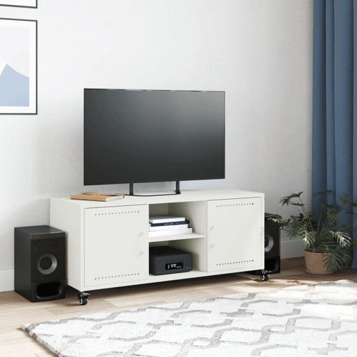 Móvel de TV - Modulo de TV - Armário de TV 100,5x39x43,5 cm aço branco