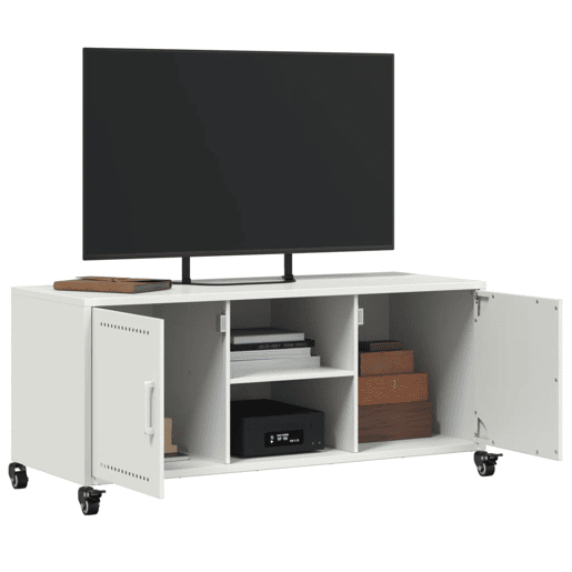 Móvel de TV - Modulo de TV - Armário de TV 100,5x39x43,5 cm aço branco