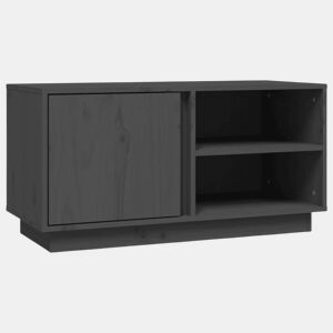 Móvel de TV - Modulo de TV - Armário de TV 80x35x40,5 cm madeira de pinho maciça cinzento