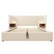 Cama de matrimonio de pana con almacenaje 252x213 Cama de matrimonio de pana con almacenaje 252x213 Beige