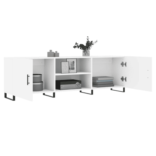 Móvel para TV - Móvel de TV - Armário de TV 150x30x50 cm derivados de madeira branco