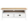 Móvel de TV - Modulo de TV - Armário de TV Hill 110x40x47 cm pinho maciço branco