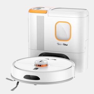 Aspirador Robótico Teendow D20S MAX+ - Potência 6000Pa 5000mAh 70dB 250ML+250ML Autonomia 180min - Branco