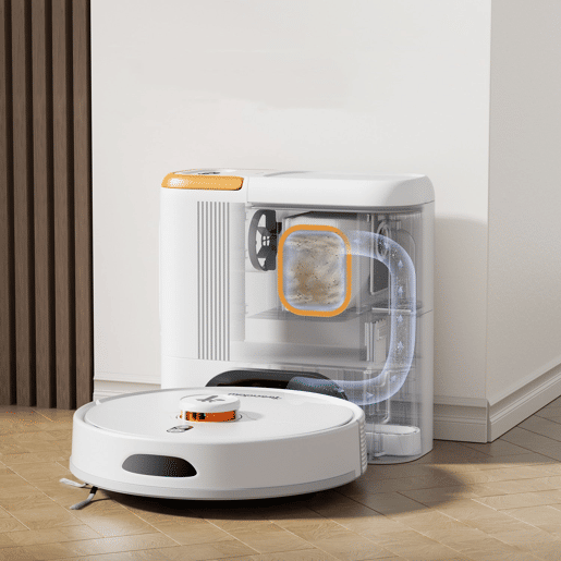 Aspirador Robótico Teendow D20S MAX+ - Potência 6000Pa 5000mAh 70dB 250ML+250ML Autonomia 180min - Branco