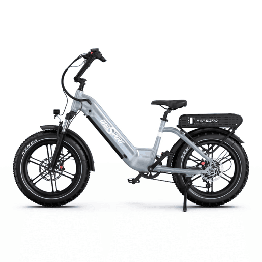 Bicicleta Elétrica ONESPORT OT08 - Motor 500W Bateria 48V18AH Pneus De 20 Polegadas Travões Disco - Cinza