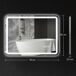 Espejo de Baño Vidrio Templado HOMCOM, hogar - baño Espejo de Baño Vidrio Templado HOMCOM, hogar - baño Gris