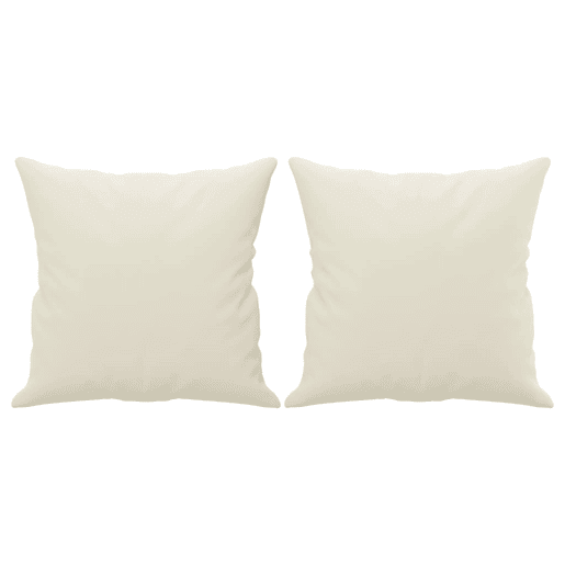 Sofá 3 lugares - Sofá fixo c almofadas decorativas 180 cm veludo creme