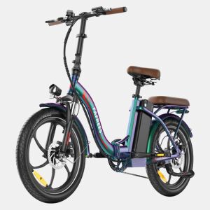 Bicicleta Elétrica FAFREES F20+ Pro - Motor 250W Bateria 36V22.5Ah Pneus De 20 Polegadas Travões De Disco Mecânicos - Azul Esverdeado
