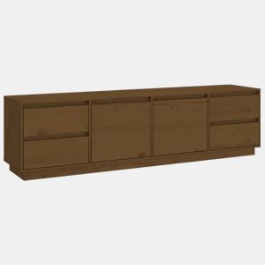 Móvel de TV - Modulo de TV - Armário de TV 176x37x47,5 cm madeira de pinho maciça castanho mel