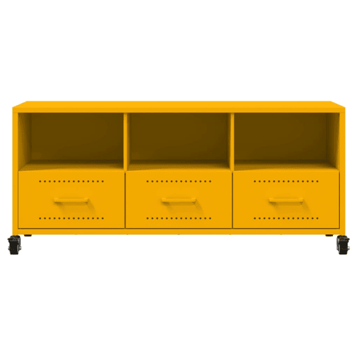 Móvel de TV - Modulo de TV - Armário de TV 100,5x39x43,5 cm aço amarelo mostarda