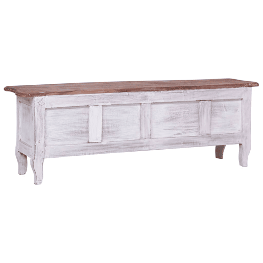 Móvel de TV - Modulo de TV - Armário de TV 120x30x40 cm madeira de mogno maciça branco Móvel de TV - Modulo de TV - Armário de TV 120x30x40 cm madeira de mogno maciça branco