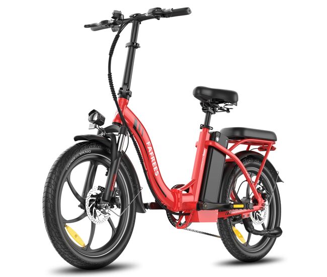 E-bike fafrees f20+ - motor 250w batería 36v20ah neumáticos de 20 pulgadas frenos mecánicos de disco - rojo
