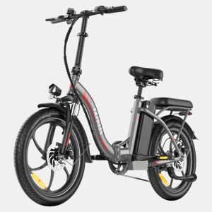 Bicicleta Elétrica FAFREES F20+ - Motor 250W Bateria 36V20Ah Pneus De 20 Polegadas Travões De Disco Mecânicos - Cinza