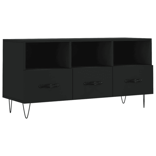Móvel de TV - Modulo de TV - Armário de TV 102x36x50 cm derivados de madeira preto