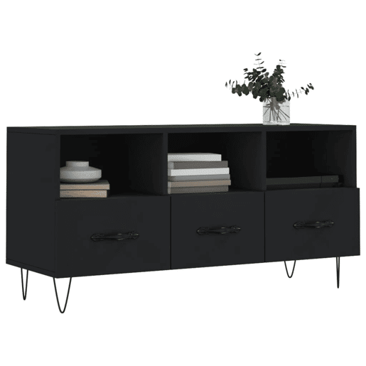 Móvel de TV - Modulo de TV - Armário de TV 102x36x50 cm derivados de madeira preto