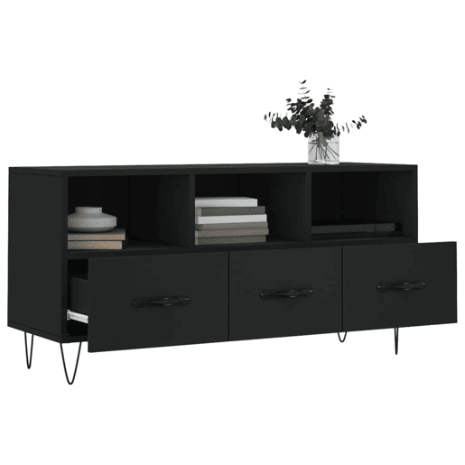 Móvel de TV - Modulo de TV - Armário de TV 102x36x50 cm derivados de madeira preto