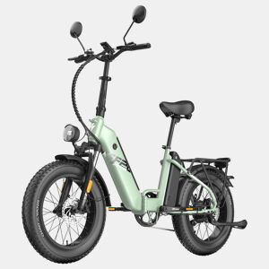 E-bike FAFREES FF20 Polar - Motor 500W Bateria 48V 13.4AH*2 Pneus De 20 Polegadas Freios a Disco Mecânicos - Verde