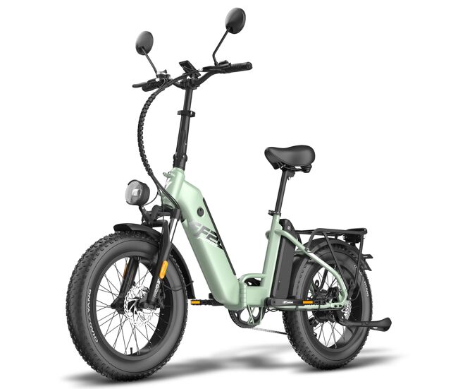 Fafrees ff20 polar e-bike - motor 500w 48v 2x13.4ah batería neumáticos de 20 pulgadas frenos mecánicos - verde