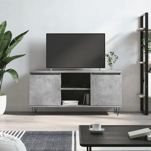 Móvel de TV - Modulo de TV - Armário de TV 104x35x50 cm derivados de madeira cinzento cimento