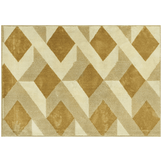 HOMCOM Tapete Sala de Estar 170x120 cm Tapete Lavável na Máquina de Lavar Pelo Curto Estilo Moderno Tapete para Sala de Estar Quarto Sala de Jantar Creme e Marrom Claro