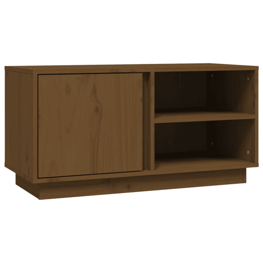 Móvel de TV - Modulo de TV - Armário de TV 80x35x40,5 cm madeira de pinho maciça castanho mel Móvel de TV - Modulo de TV - Armário de TV 80x35x40,5 cm madeira de pinho maciça castanho mel