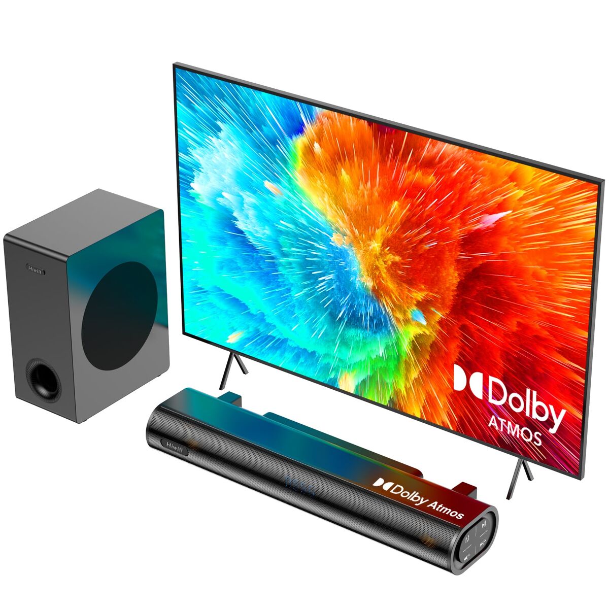 Hiwill A21 Barra de Sonido - Con Subwoofer 5.25” Para TV