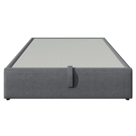 Cama de casal de algodão e linho 140x200cm com armazenamento,cinzento