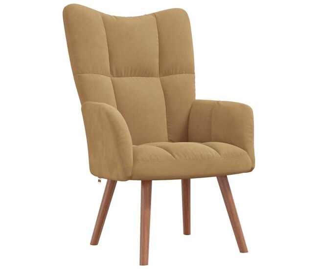 Vidaxl sillón de relax de terciopelo marrón