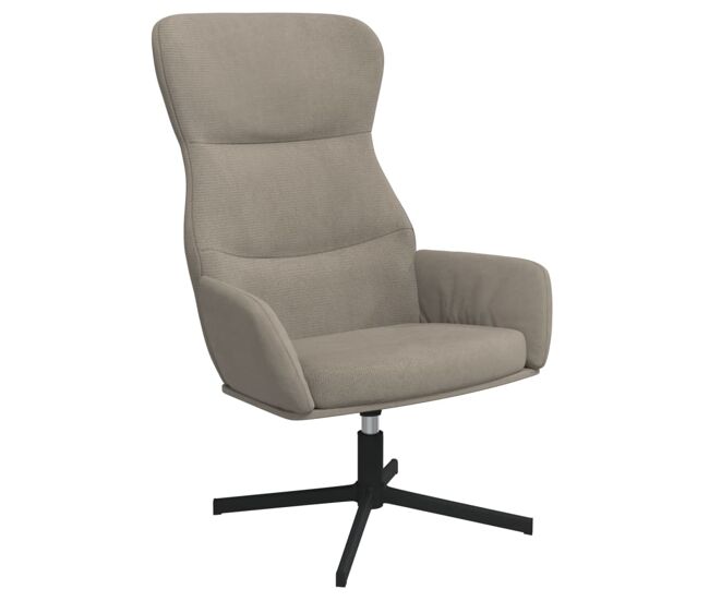 Vidaxl silla de relajación de terciopelo gris claro