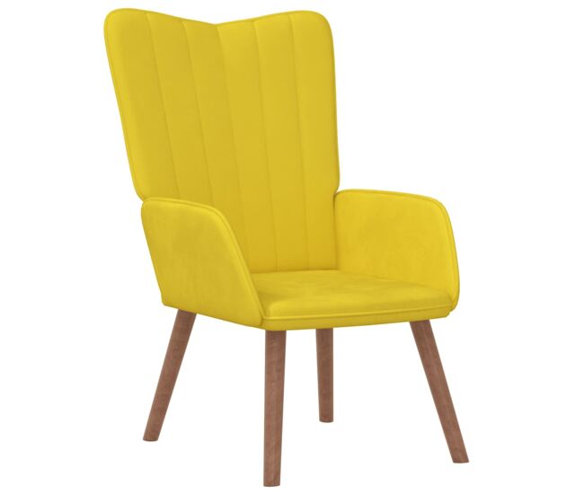 Vidaxl sillón de relax de terciopelo amarillo mostaza