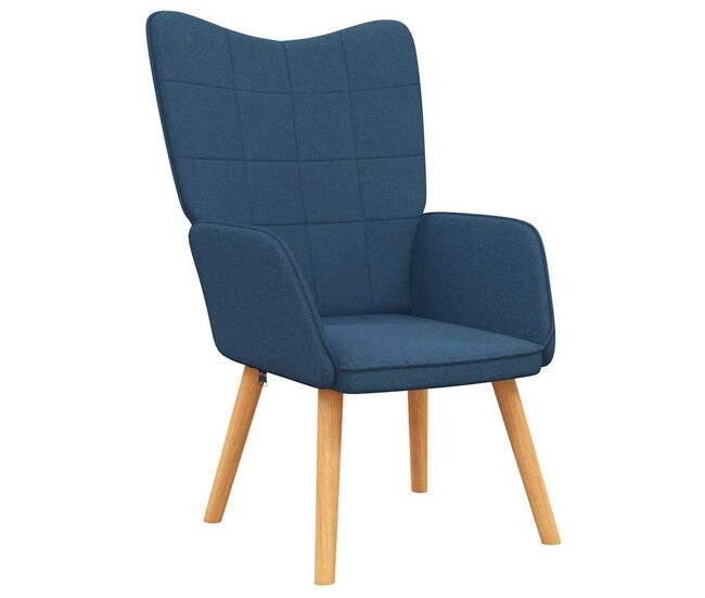 Vidaxl sillón de relax de tela azul