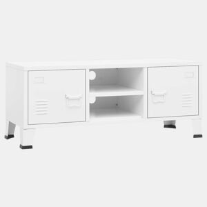 Móvel de TV - Modulo de TV - Armário de TV industrial 105x35x42 cm metal branco