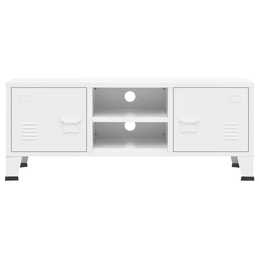 Móvel de TV - Modulo de TV - Armário de TV industrial 105x35x42 cm metal branco