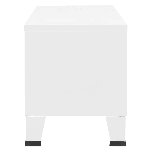 Móvel de TV - Modulo de TV - Armário de TV industrial 105x35x42 cm metal branco